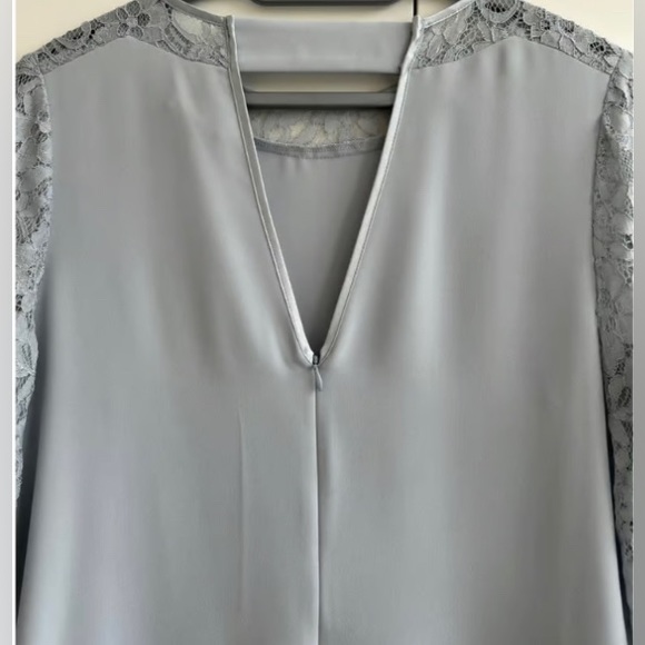 ✨⚡️💥Reiss lace sleeve zipper open exposed back shift dress Sz US 10 - Picture 5 of 14